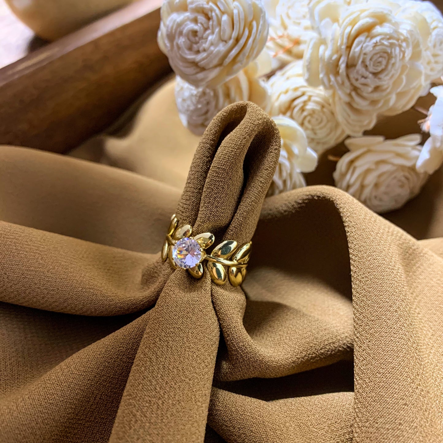 Petal diamond ring