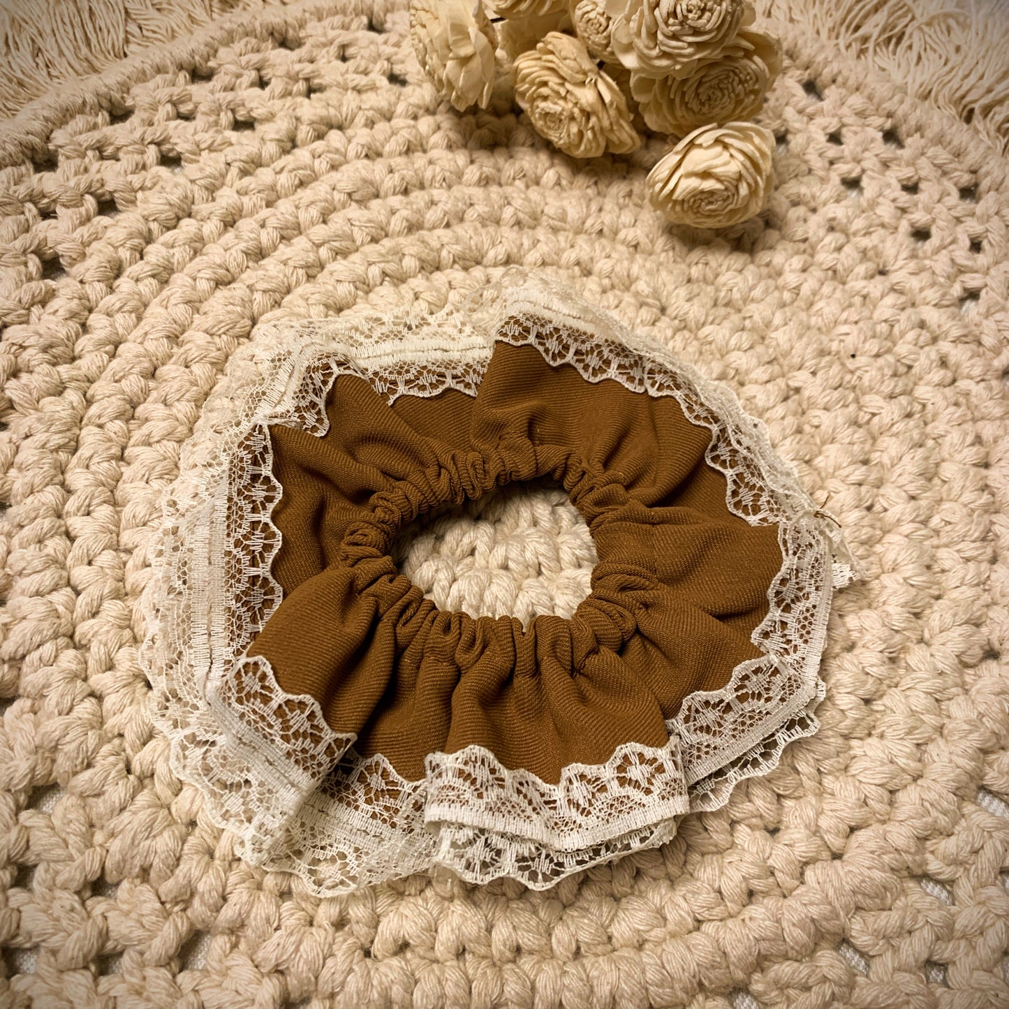 Pinteresty lace&cotton big scrunchies
