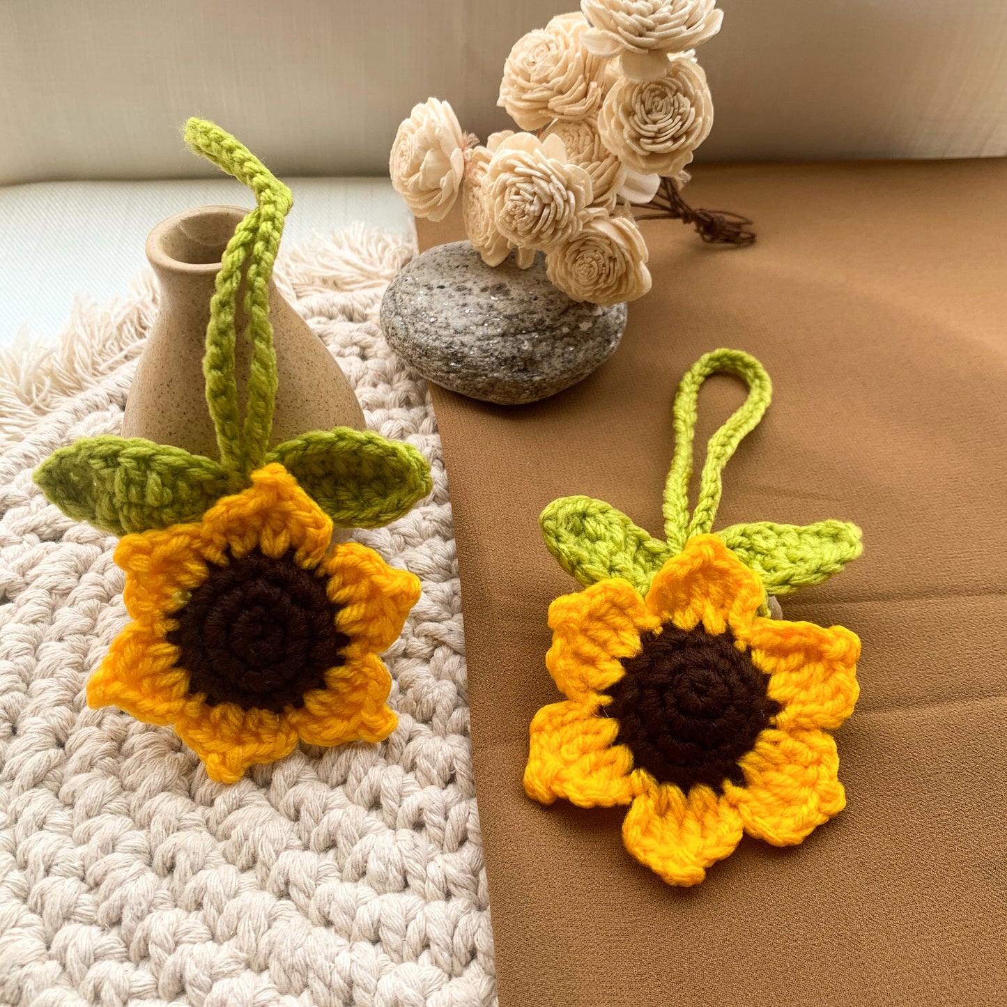 Sun flower bag charm (multipurpose)