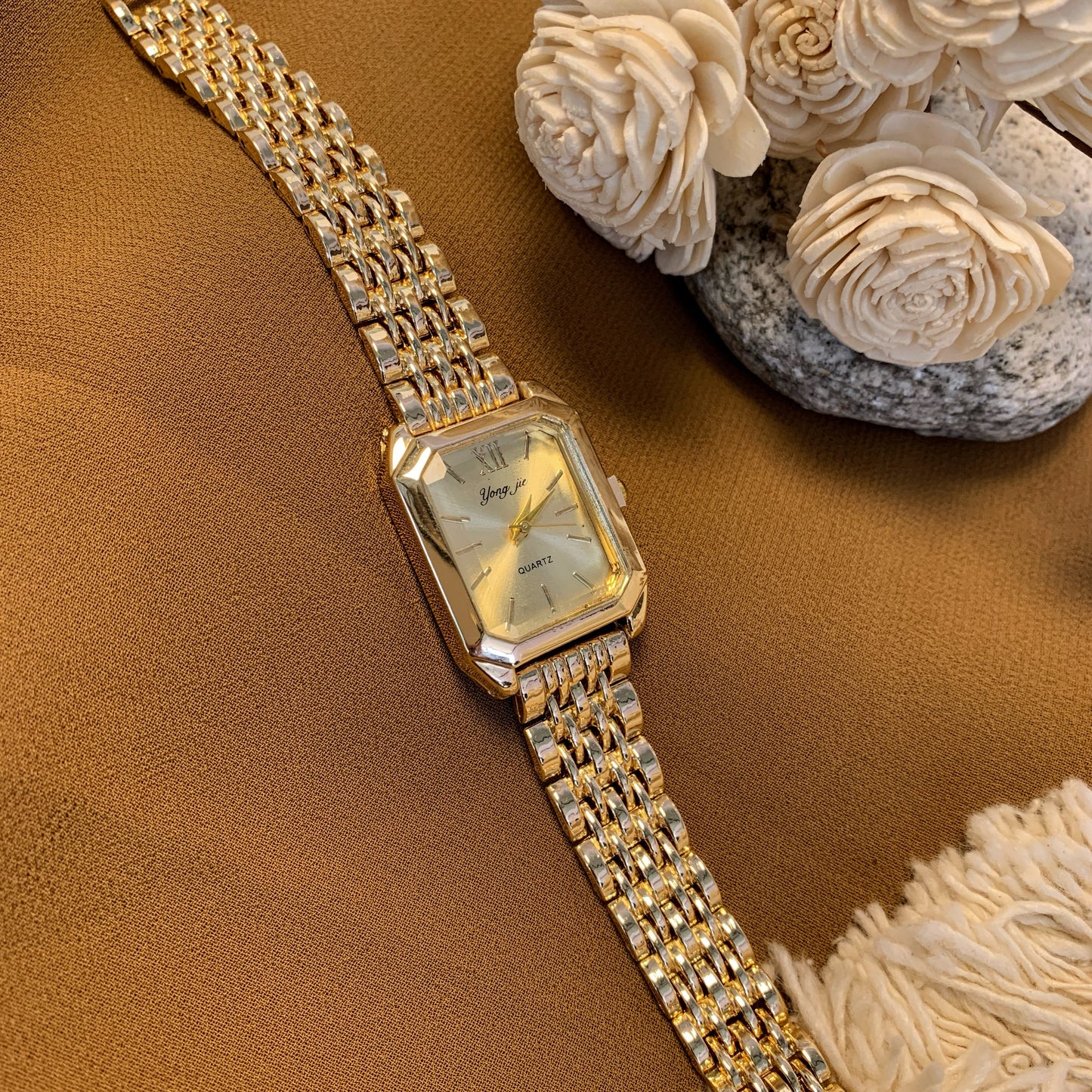 Monarch golden dial watch