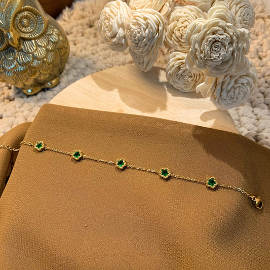 Minimal whisper green bracelet