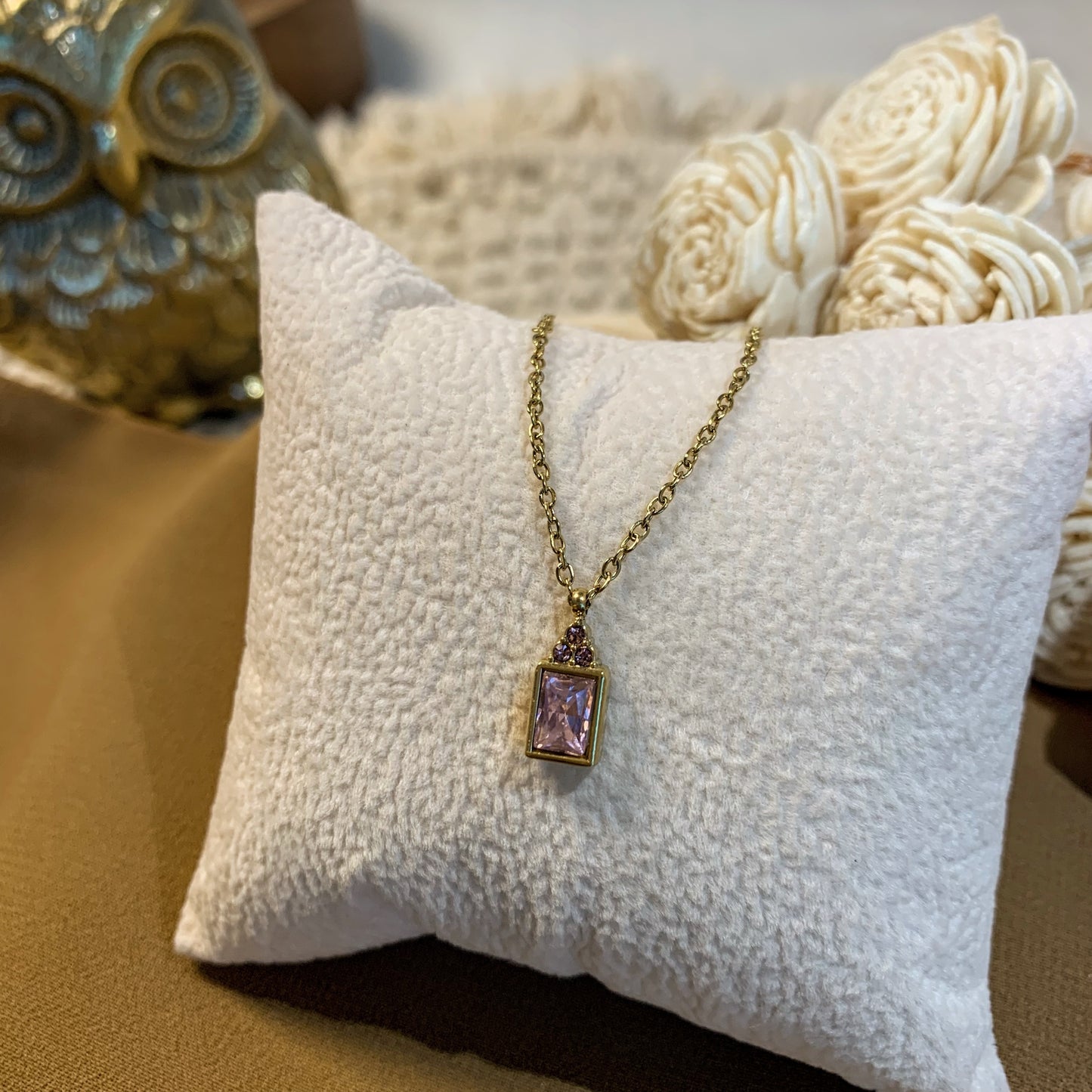 Pink Stella Chain Pendant