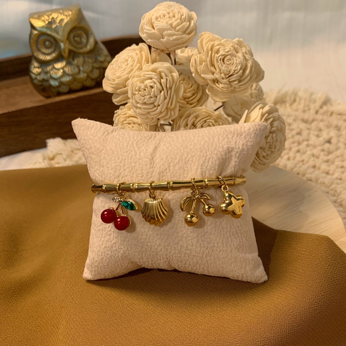 Cherry Charms bamboo Kada