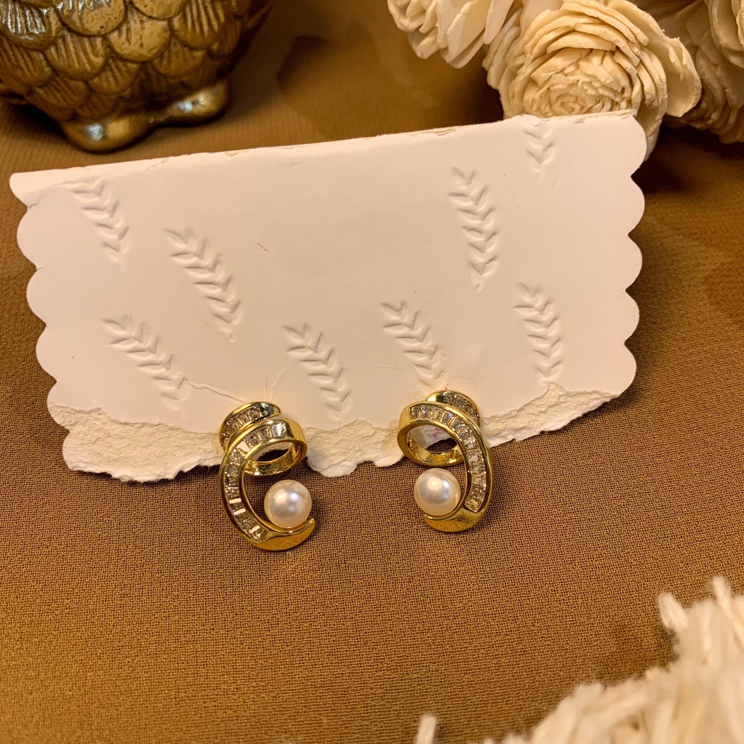 Juliet pearl & diamond earings
