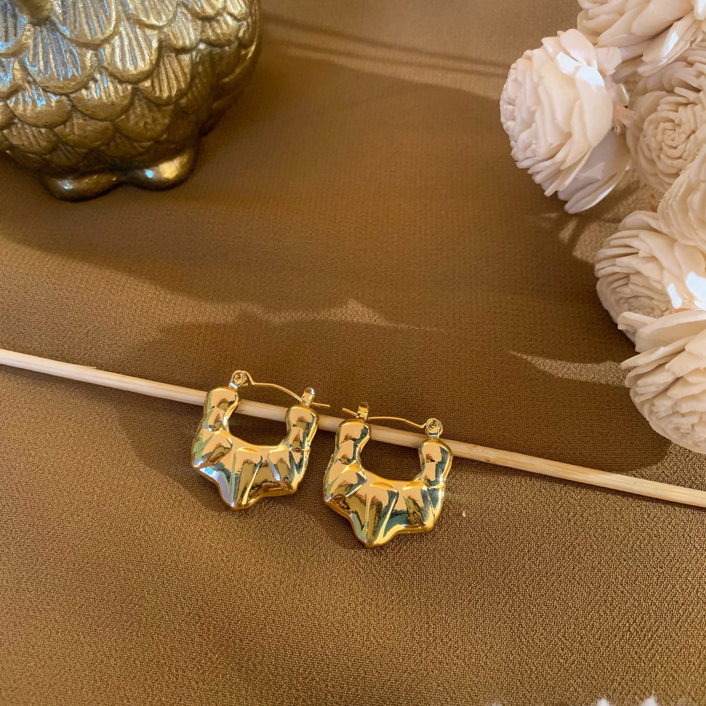 Golden grace hoops