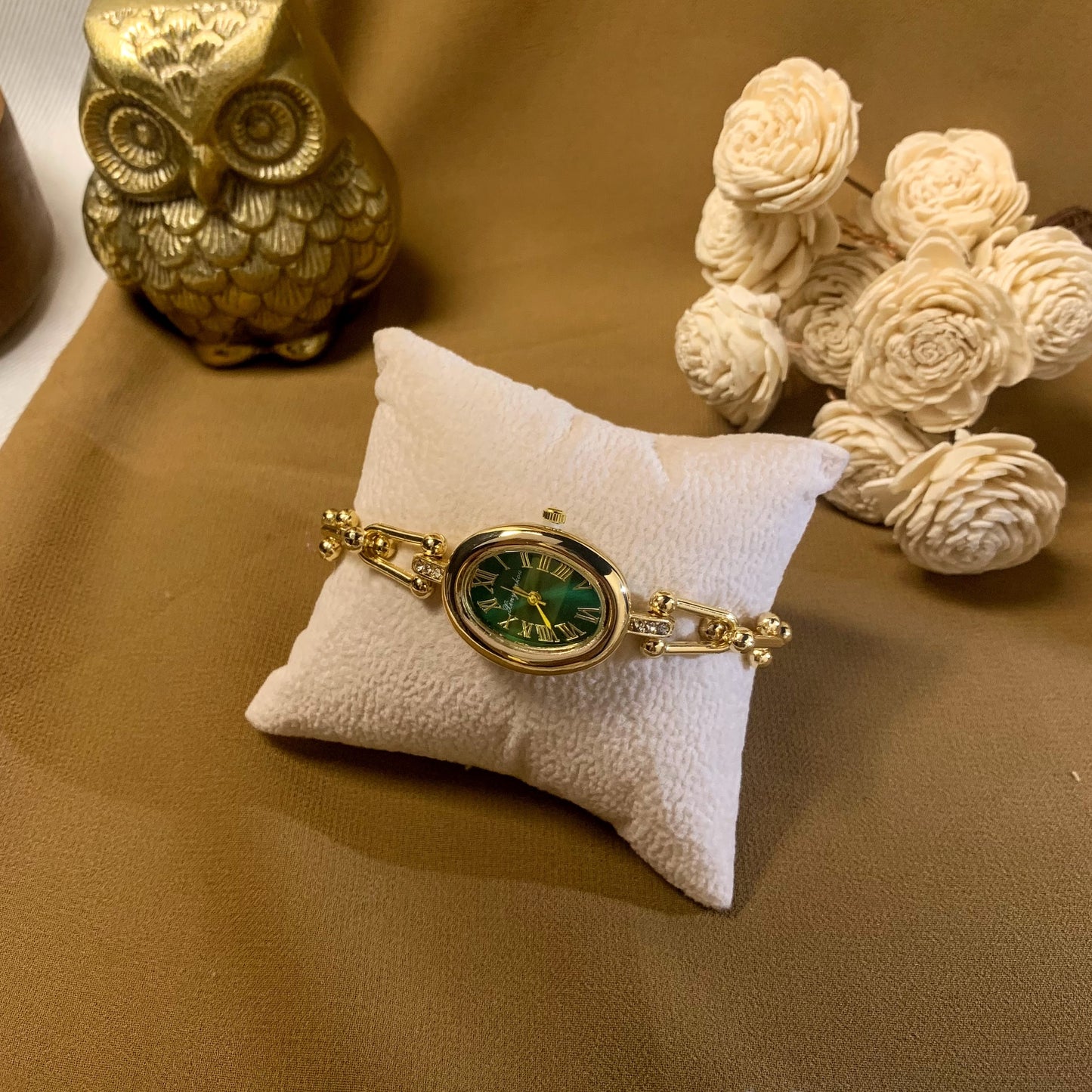 Vintage prior green dial watch