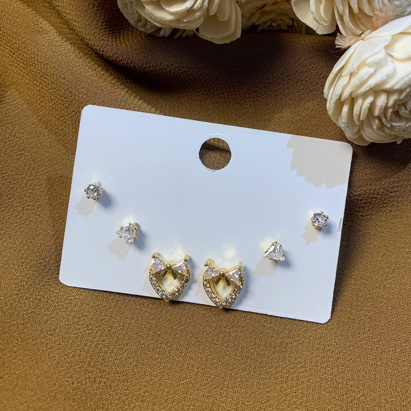 Premium diamond earings (3 pairs)