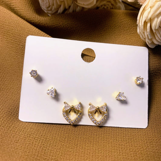 Premium diamond earings (3 pairs)