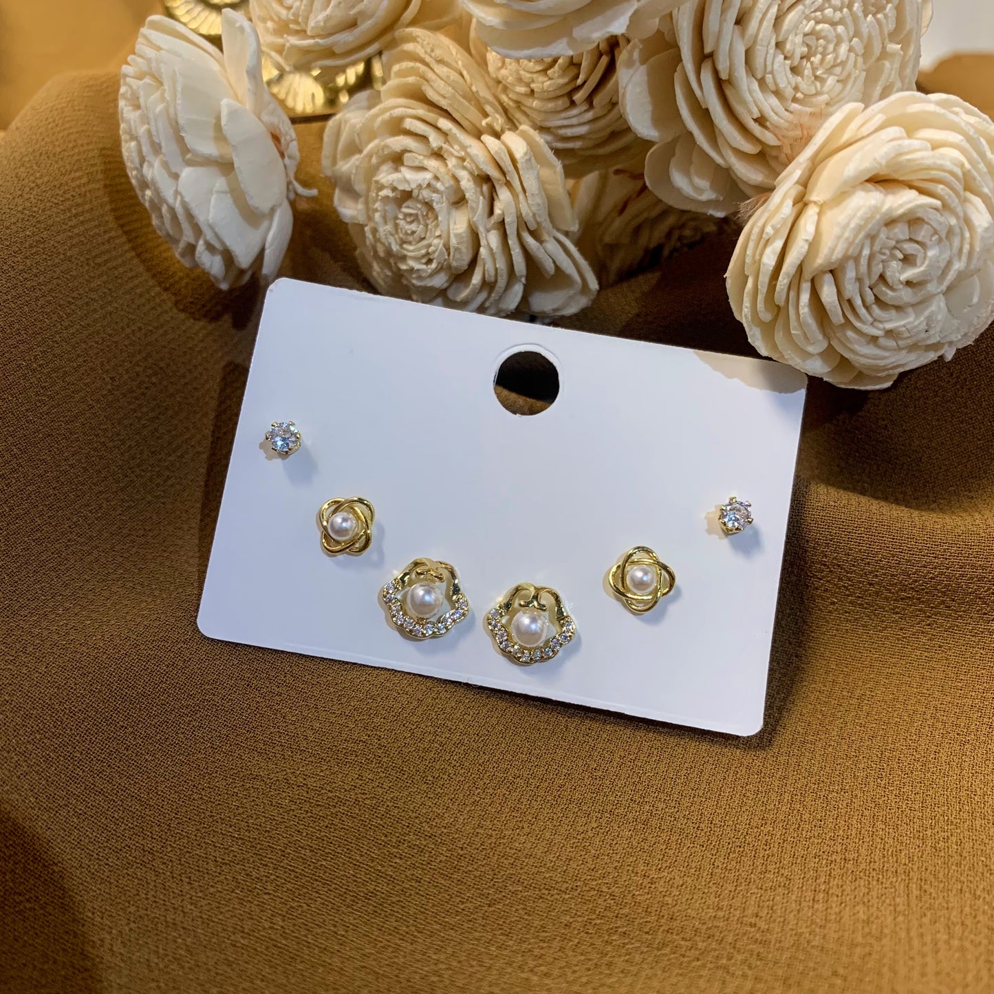 Premium diamond earings (3 pairs)