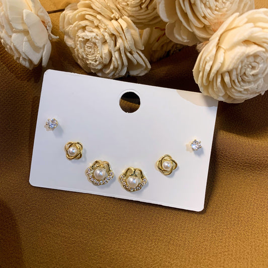 Premium diamond earings (3 pairs)