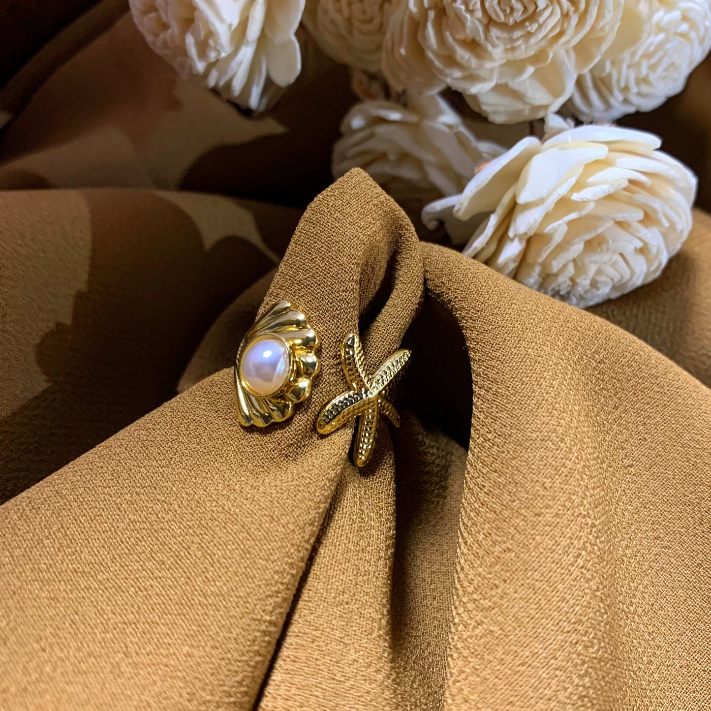 Beach vibe pearl ring