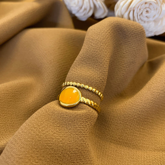 Amber drop ring