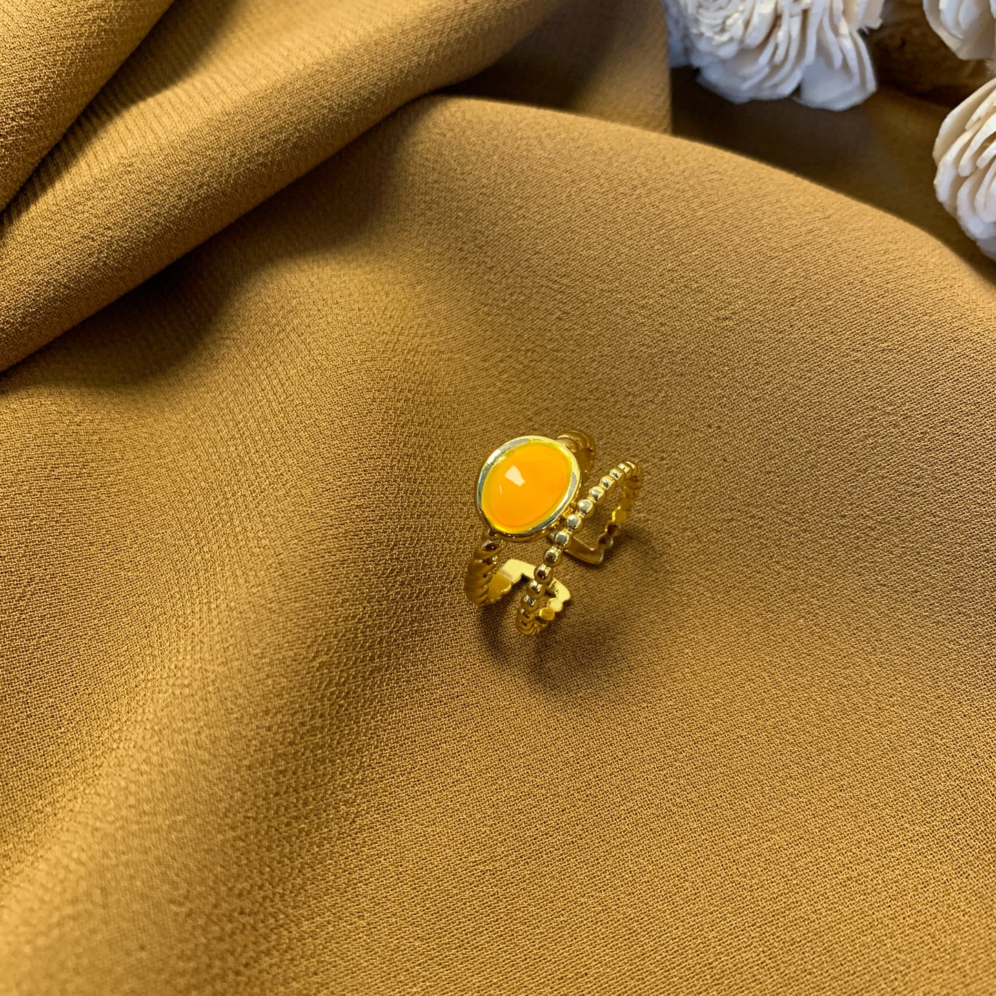 Amber drop ring