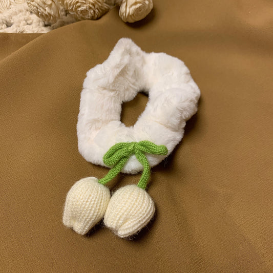Chrochet tulip scrunchies