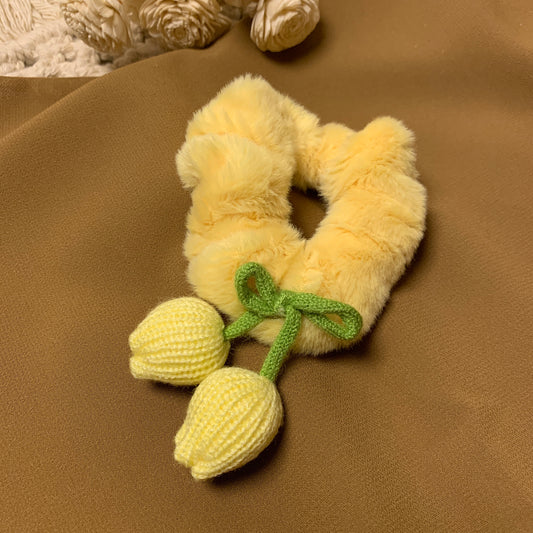 Chrochet tulip scrunchies