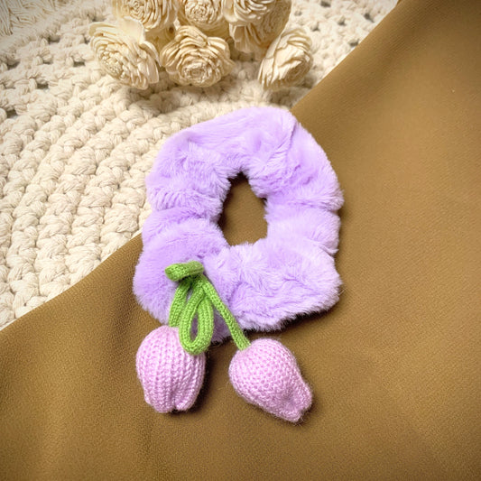 Chrochet tulip scrunchies