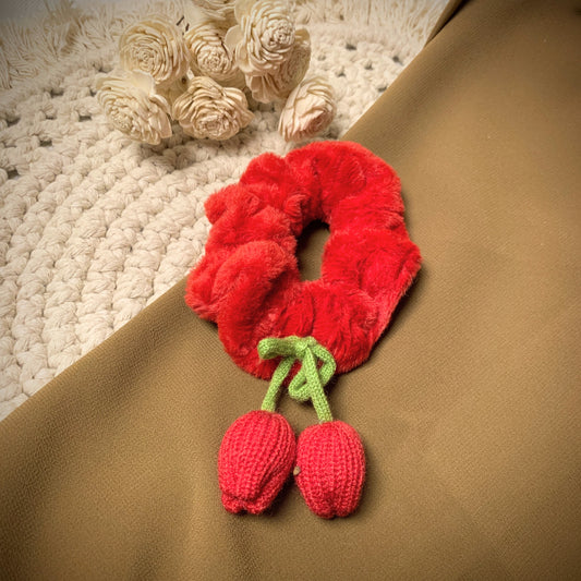 Chrochet tulip scrunchies