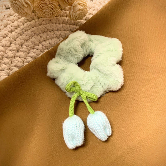 Chrochet tulip scrunchies
