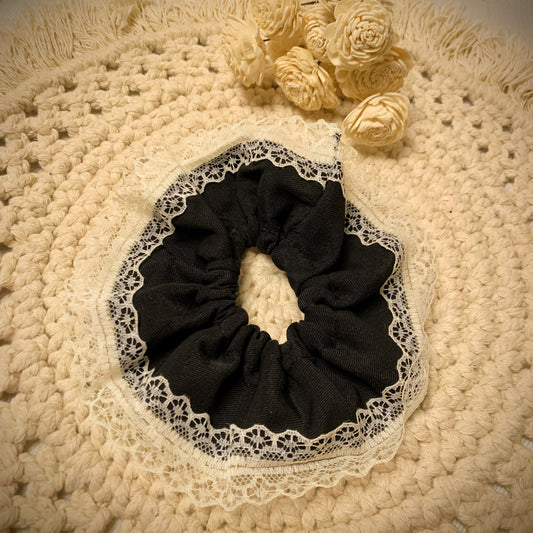 Pinteresty lace&cotton big scrunchies