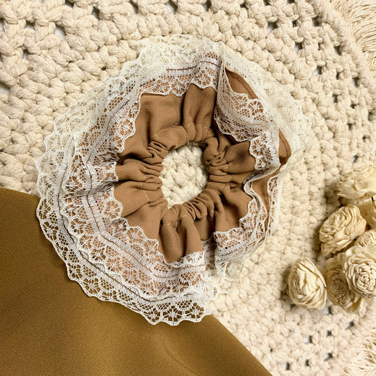 Pinteresty lace&cotton big scrunchies