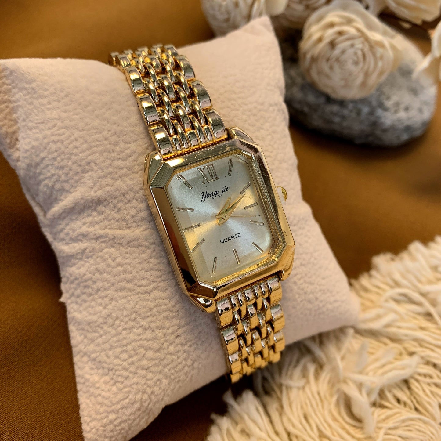 Monarch golden dial watch